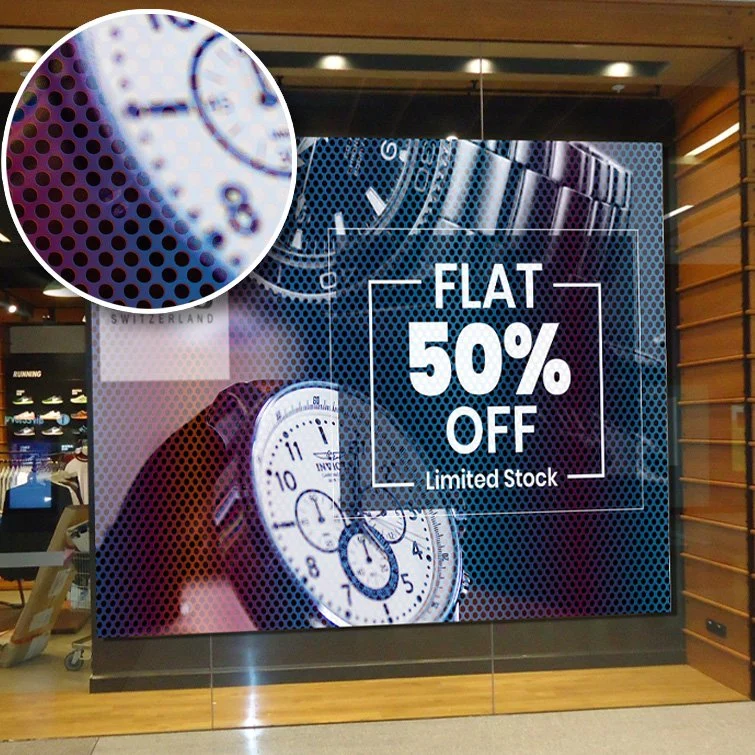 Perforated Window Graphics (One-Way Vision)
