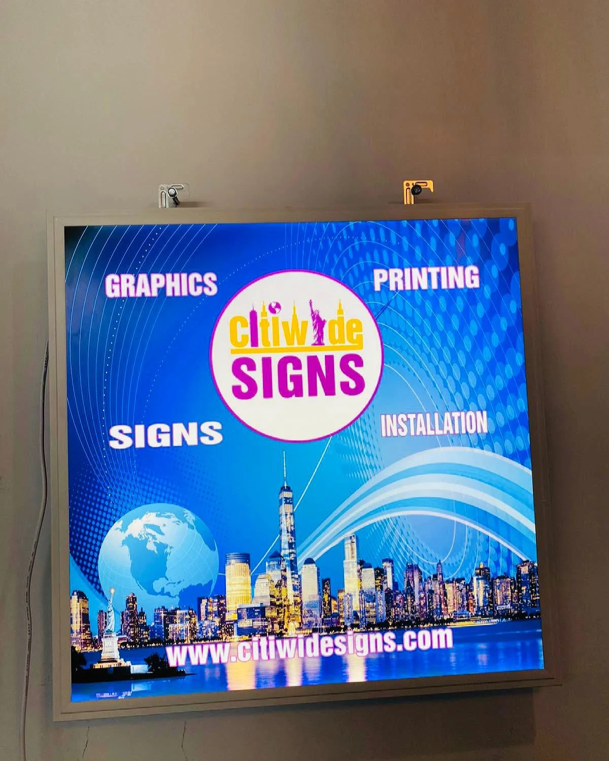 Dibond aluminum panel sign for office