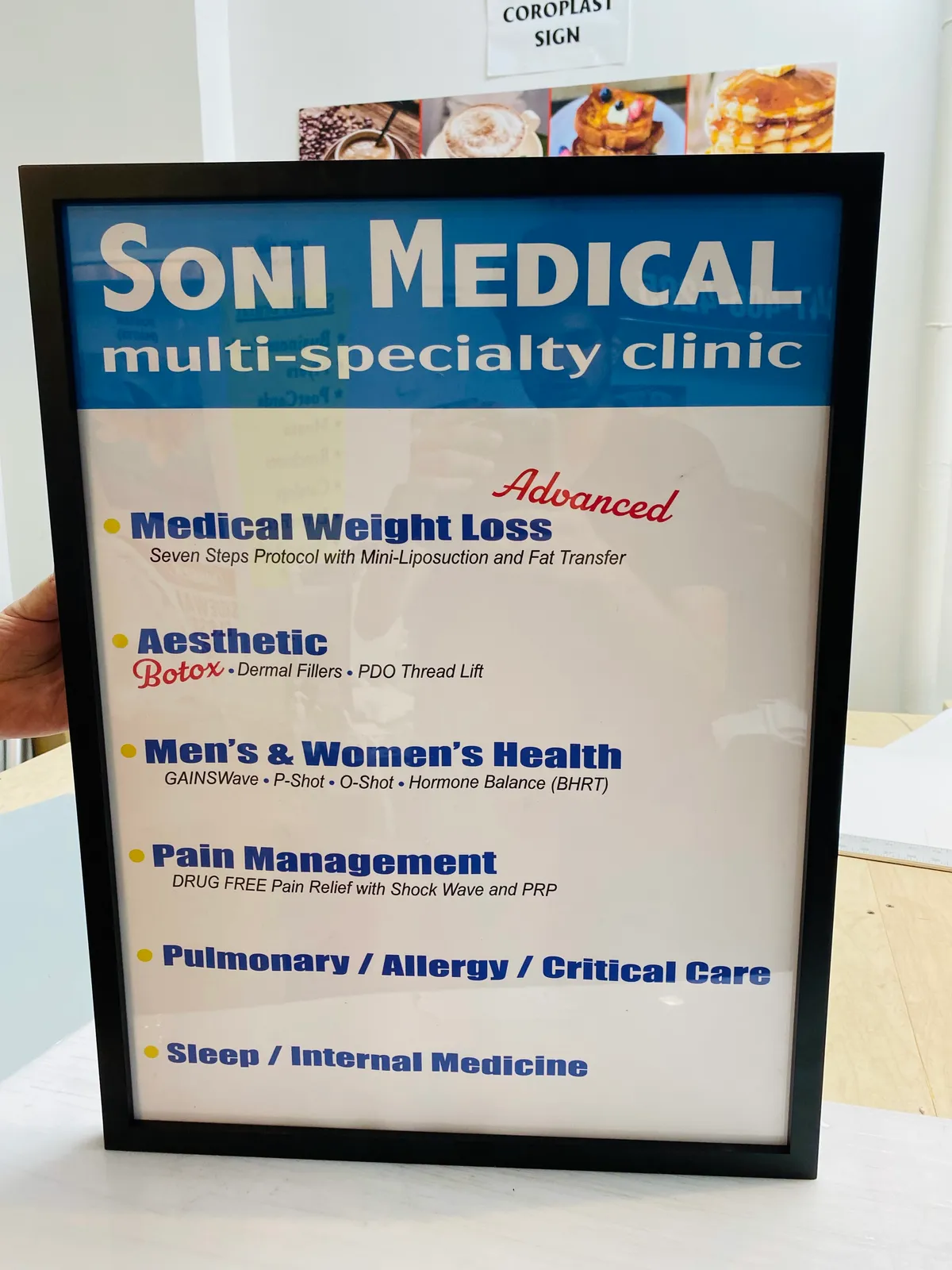 Multi-specialty medical clinic services banner for NYC office