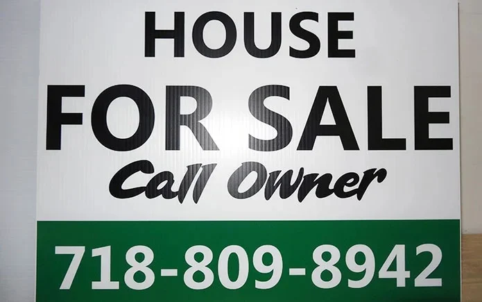 Coroplast sign printed for outdoor use