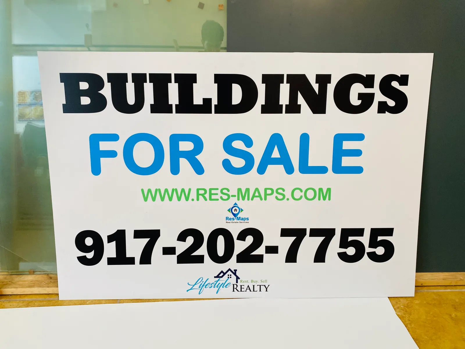 Buildings For Sale real estate panel sign for New York listing