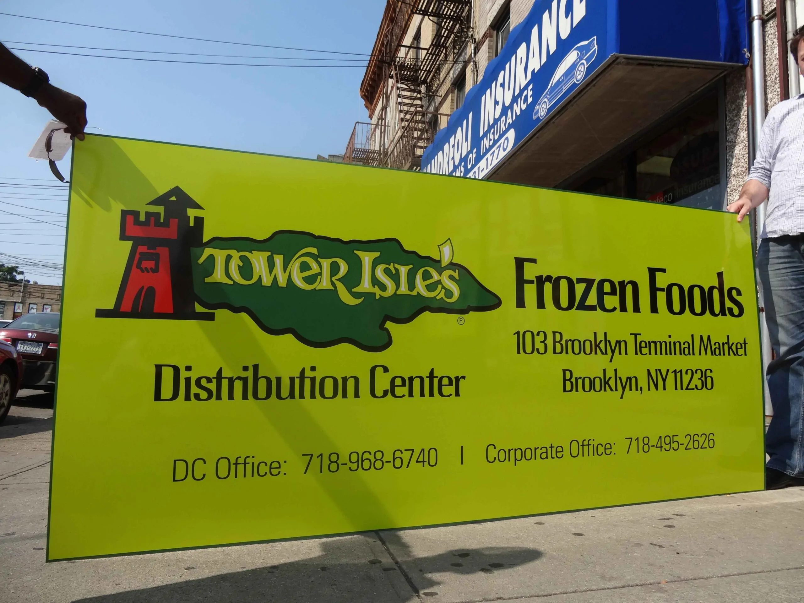 Aluminum flat panel sign installation