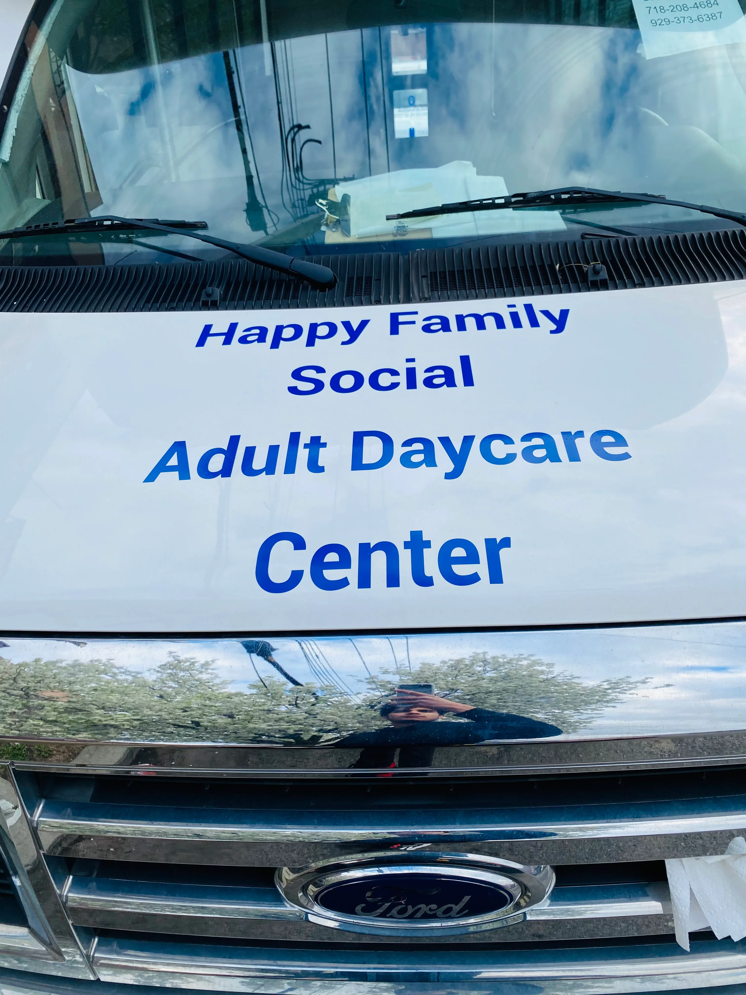Partial vehicle wrap with business branding